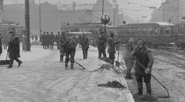 El invierno en Wroclaw en la década de los 70's.