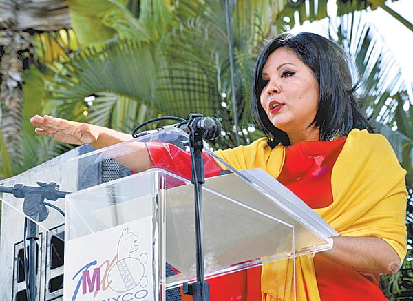 Gisela Mota al rendir protesta como alcaldesa el 1 de enero.