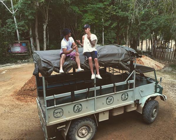 Justin Bieber visitó la Riviera Maya en compañía de sus amigos.