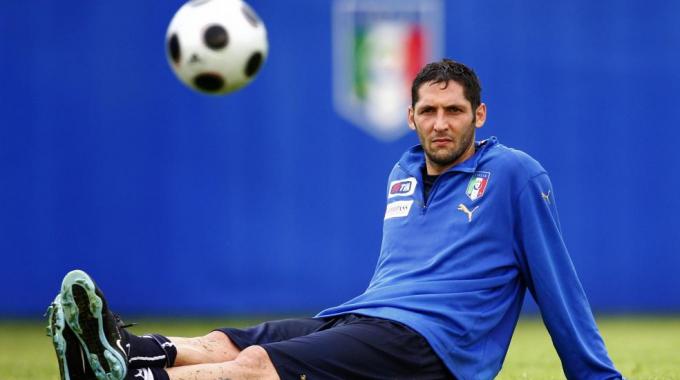 Marco Materazzi con la selección de Italia 