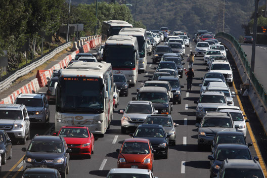 El domingo fue cuando se registró el mayor flujo vehicular. 