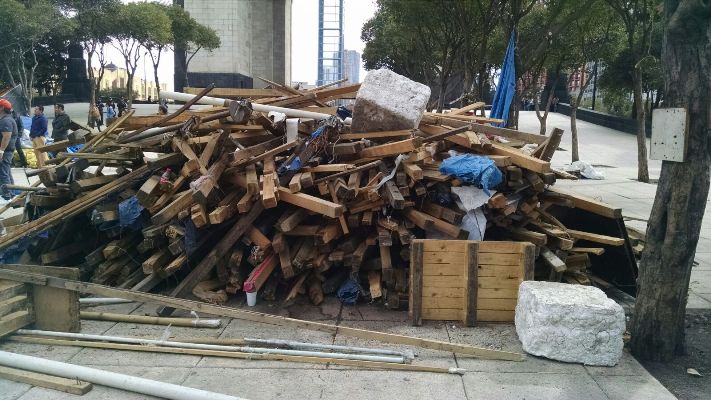 Los restos de las tiendas serán transportados por más de 10 vehículos.
