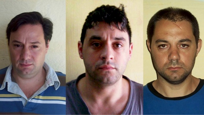 Los hermanos Cristian y Martín Lanatta y Víctor Schillaci fueron acusados de triple homicidio vinculado a un caso de tráfico de efedrina a México..