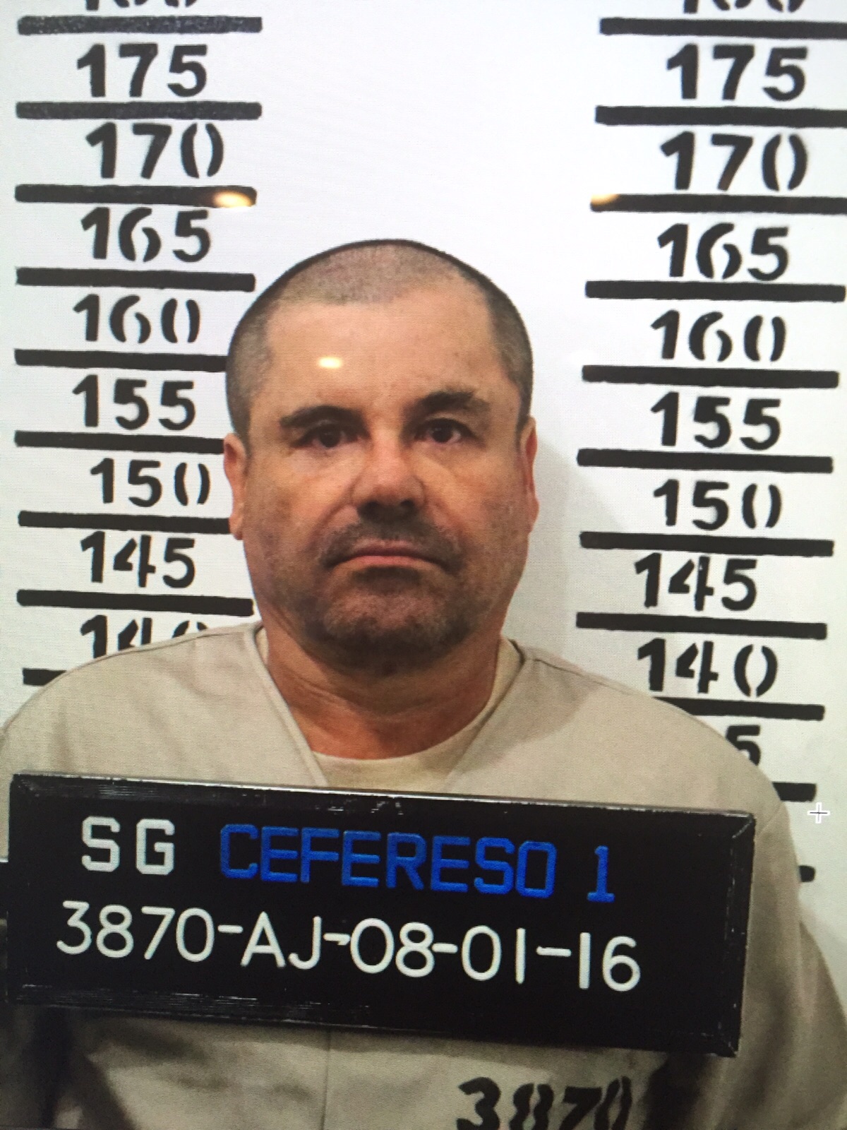 Joaquín Guzmán Loera fue fichado por segunda vez al ingresar al penal de máxima seguridad de El Altiplano.