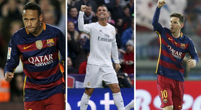 Neymar Jr, Cristiano Ronaldo y Lionel Messi, los finalistas al Balón de Oro