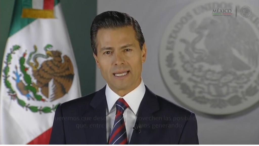 El presidente Enrique Peña Nieto ofreció un mensaje nacional por el inicio del 2016.