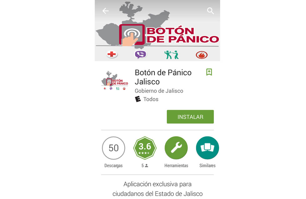 La app botón de pánico es gratuita