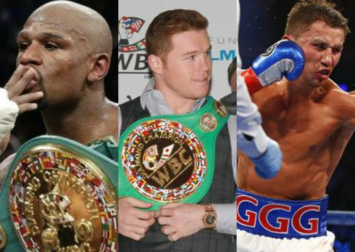 Mayweather, "Canelo" y  Golovkin
