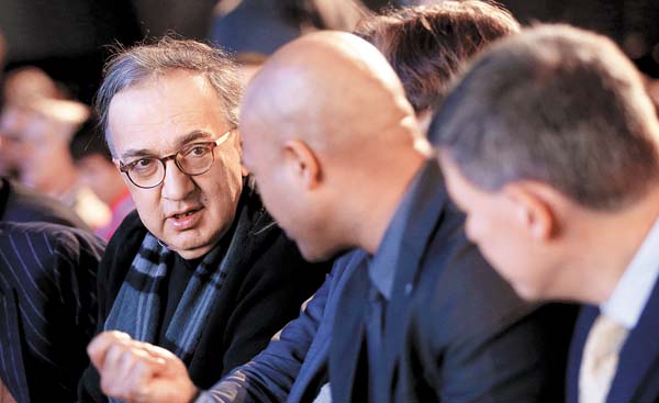 El CEO, durante su presentación en el Salón del Automóvil de Detroit. 