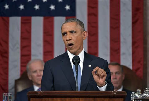Obama hizo varias alusiones sarcásticas a los republicanos que aspiran a reemplazarlo.