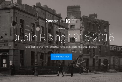 El sitio Dublin Rising te lleva por los lugares históricos de la capital irlandesa. 