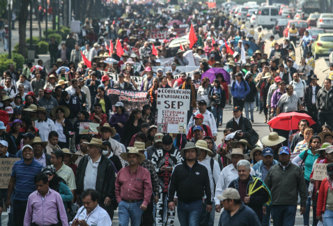 Integrantes de la Coordinadora Nacional de Trabajadores de la Educación son los que más marchas han protagonizado en vialidadees de la Ciudad de Méxic