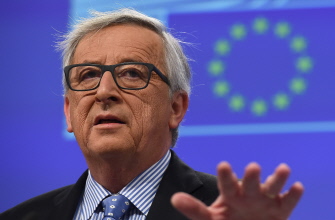 Jean-Claude Juncker, presidente de la Comisión Europea, durante la conferencia de prensa en Bruselas