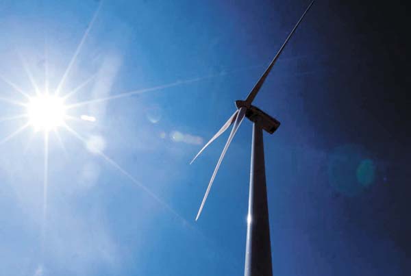 Generador de energía eólica.