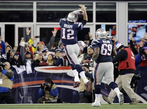 Tom Brady en el juego de los Patriotas 