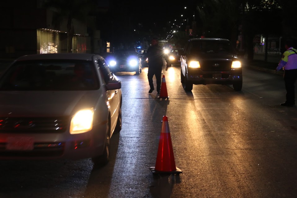 En total se elaboraron nueve infracciones a conductores por aliento alcohólico.