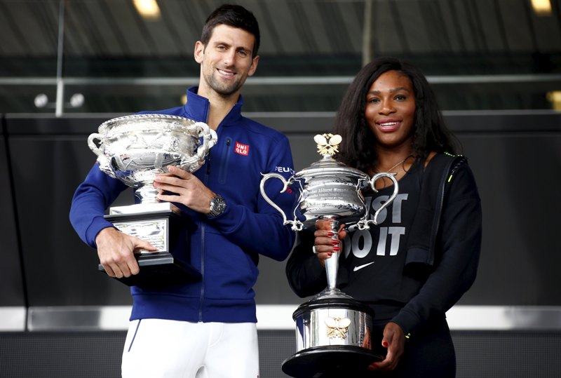 Novak Djokovic y Serena Williams 
