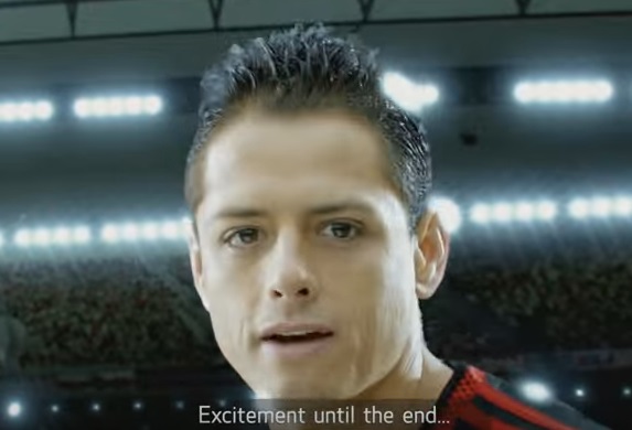 'Chicharito' Hernández en el video promocional de la Bundesliga
