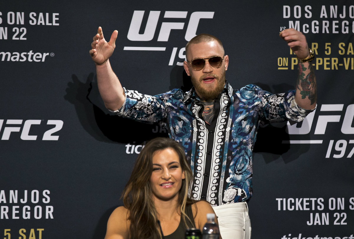 Conor McGregor, durante la conferencia en el MGM Grand en Las Vegas 