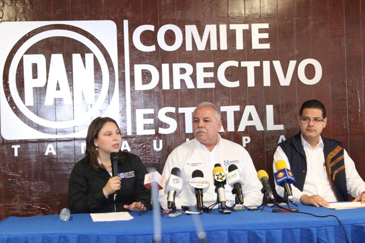 Rueda de prensa del presidente del PAN Tamaulipas, César Augusto Verástegui.