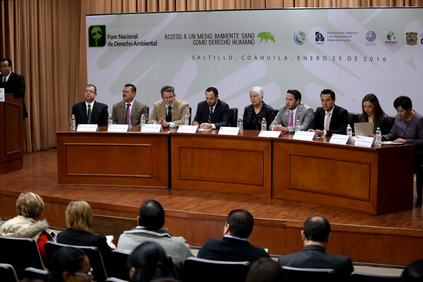 Foro Nacional de Derecho Ambiental en Saltillo.
