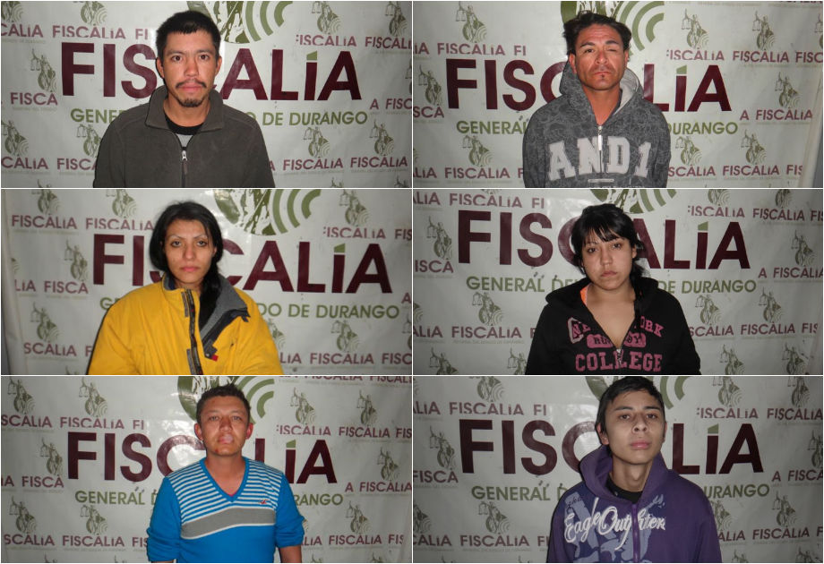 Las seis personas fueron trasladadas al Centro de Operaciones Estratégicas (COE) en la capital de Durango.