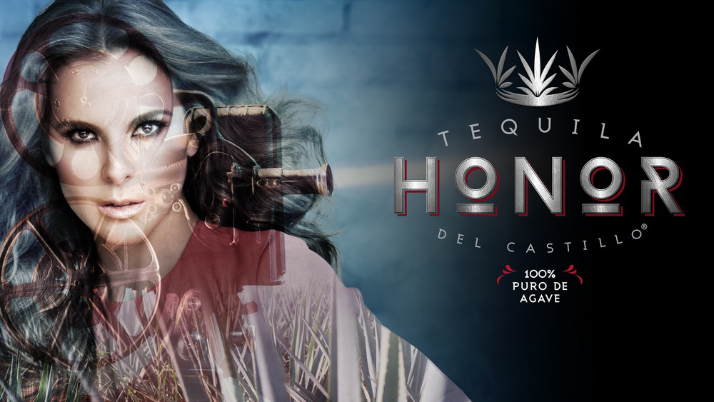 Una imagen publicitaria de Tequila Honor. 