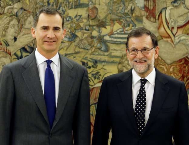 El rey Felipe VI y el presidente de España, Mariano Rajoy.