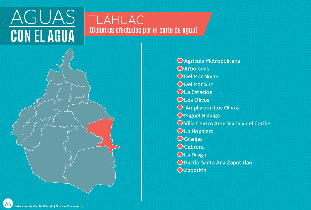 ¿Tu colonia se verá afectada por el corte de agua?