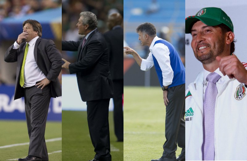 Miguel Herrera, Víctor Manuel Vucetich, Juan Carlos Osorio y José Manuel de la Torre 