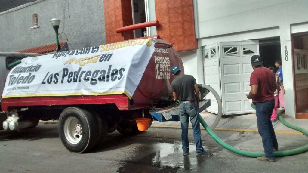 El reparto de agua en las 13 delegaciones afectadas por el mantenimiento en el Sistema Cutzamala ha sido oportuno. 