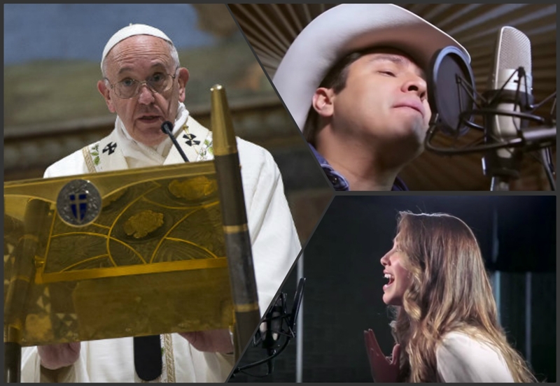 Anahí y Julión Álvarez dedicaron una canción al Papa Francisco.
