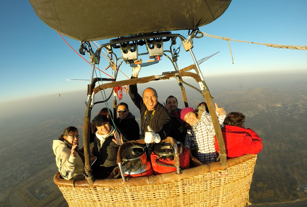 Viaje en globo aerostático