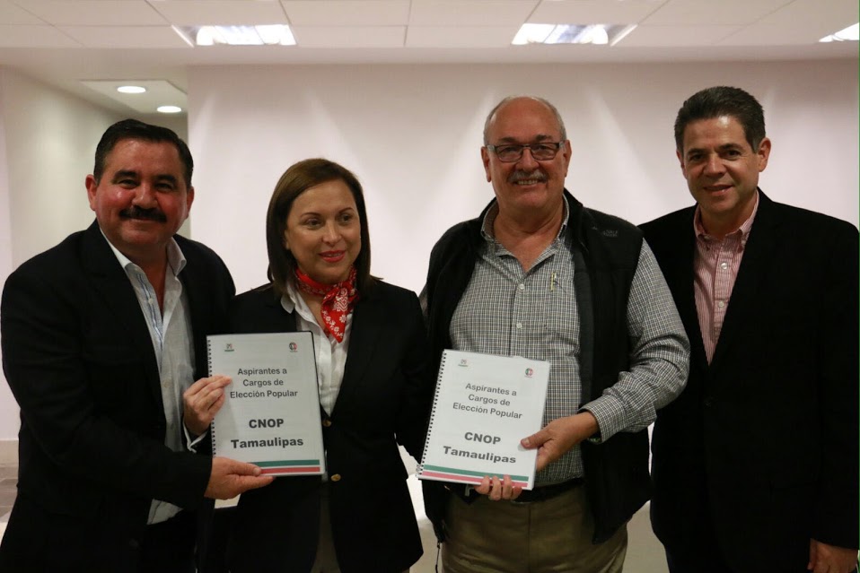 Cristina Díaz se reunió con el presidente estatal del PRI y miembros de la CNOP Tamaulipas.
