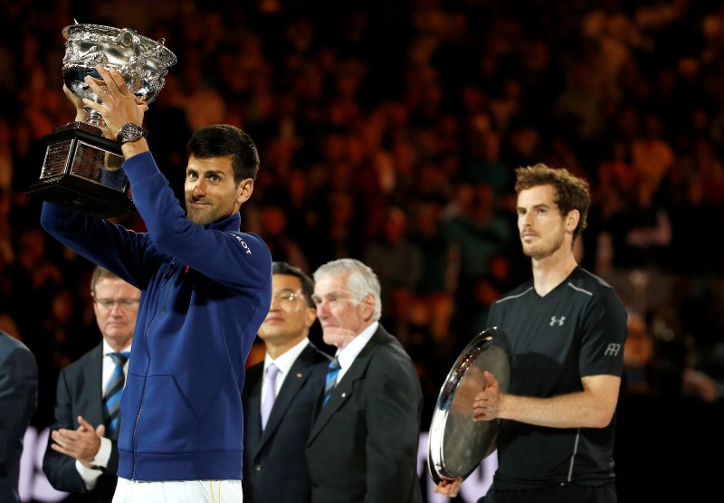 Djokovic y Murray, el uno y dos del ranking mundial del ATP en la final del Abierto de Australia 