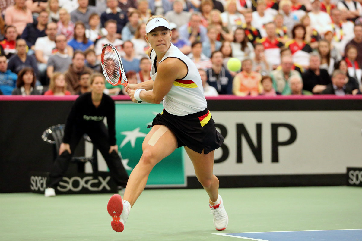 La Alemana Angelique Kerber, durante la Copa Federación 
