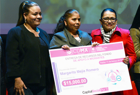 Migrantes en la Ciudad de México recibieron apoyos para proyectos productivos de la secretaria de Desarrollo Rural y Equidad para las Comunidades, Ros