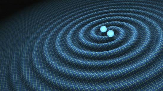 Así se verían las ondas gravitacionales formadas por dos neutrones binarios.