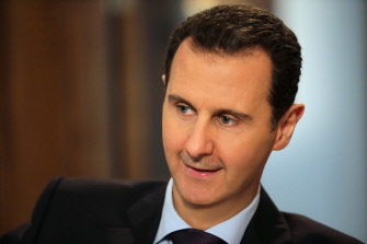El presidente sirio, Bashar al Asad, en el despacho presidencial durante la entrevista con AFP en Damasco