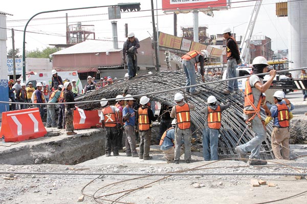 El incremento de obra pública y privada repercute en la cantidad de trabajadores del ramo constructivo.