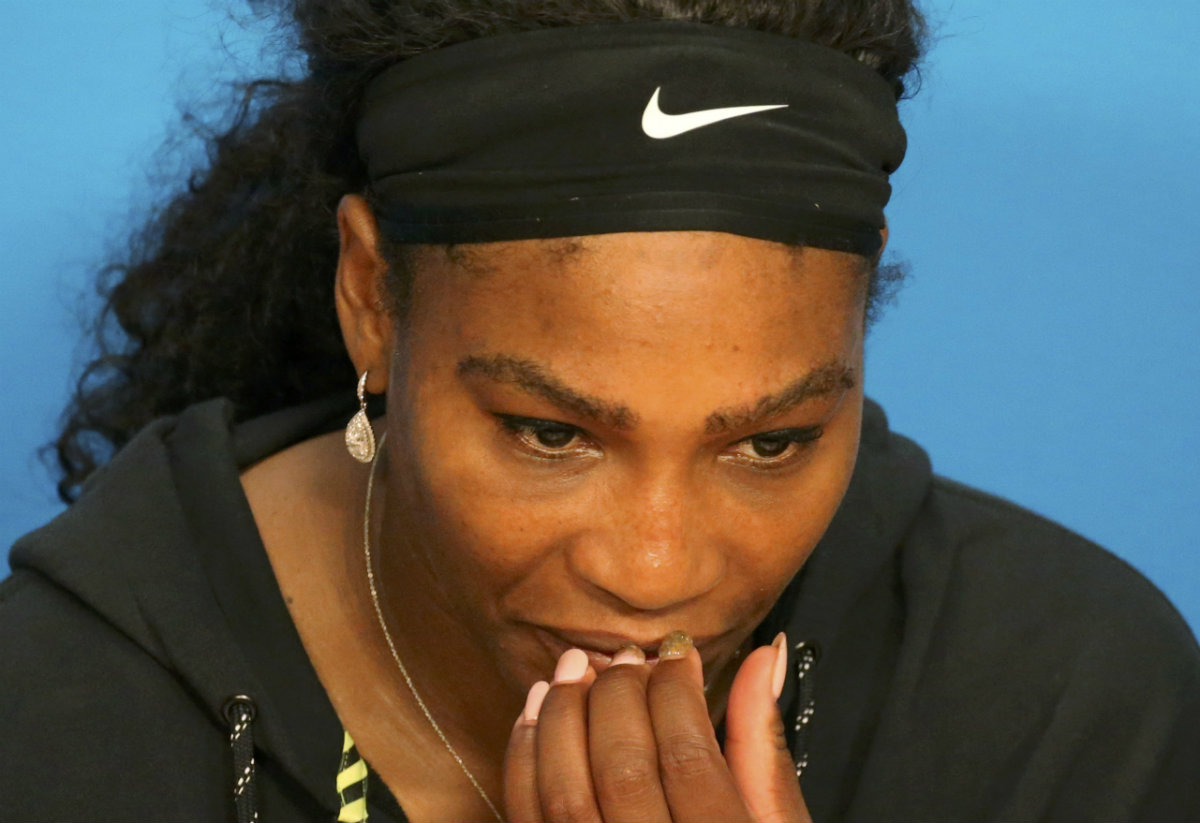 Serena Williams en conferencia de prensa después de la final del Abierto de Australia 