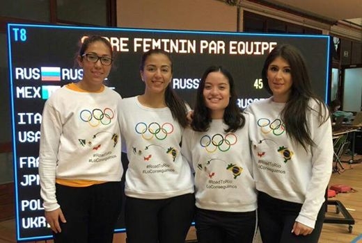 Las seleccionadas en Esgrima.