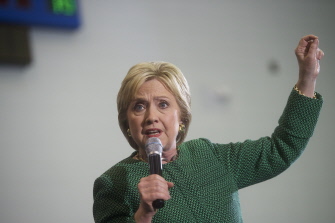 Hillary Clinton, durante un evento electoral en el Morris College de Sumter, en Carolina del Sur 