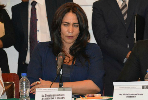 La jefa delegacional en Iztapalapa, Dione Anguiano, compareció en la Asamblea Legislativa capitalina.