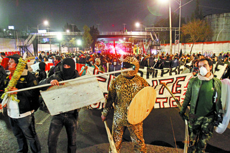Protestas juveniles en la Ciudad de México.