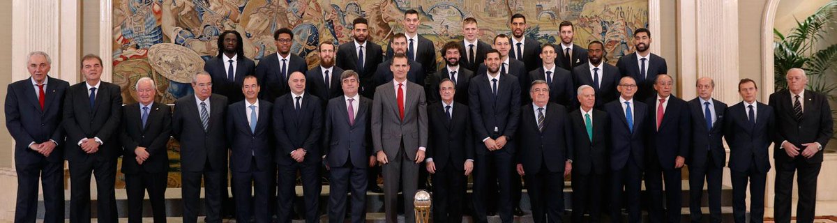 Real Madrid de basquetbol es recibido por el Rey Felipe VI