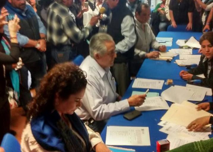 Joaquín Hernández Correa, durante su registro.