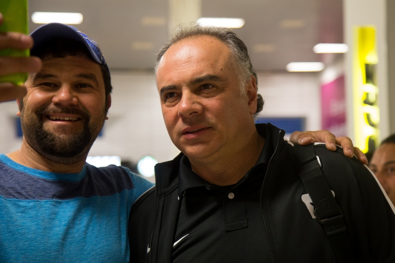 Guillermo Vázquez en el aeropuerto 