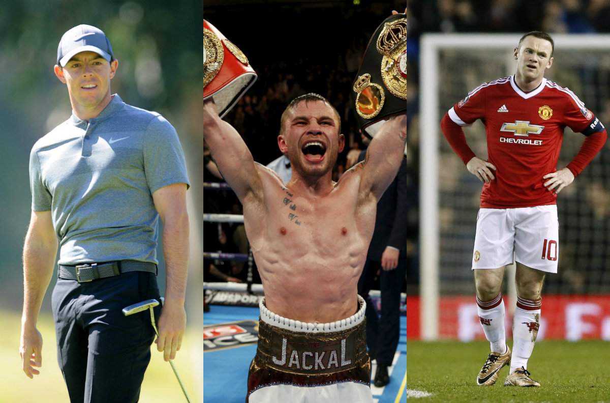 McIlroy, Carl Frampton y Wayne Rooney