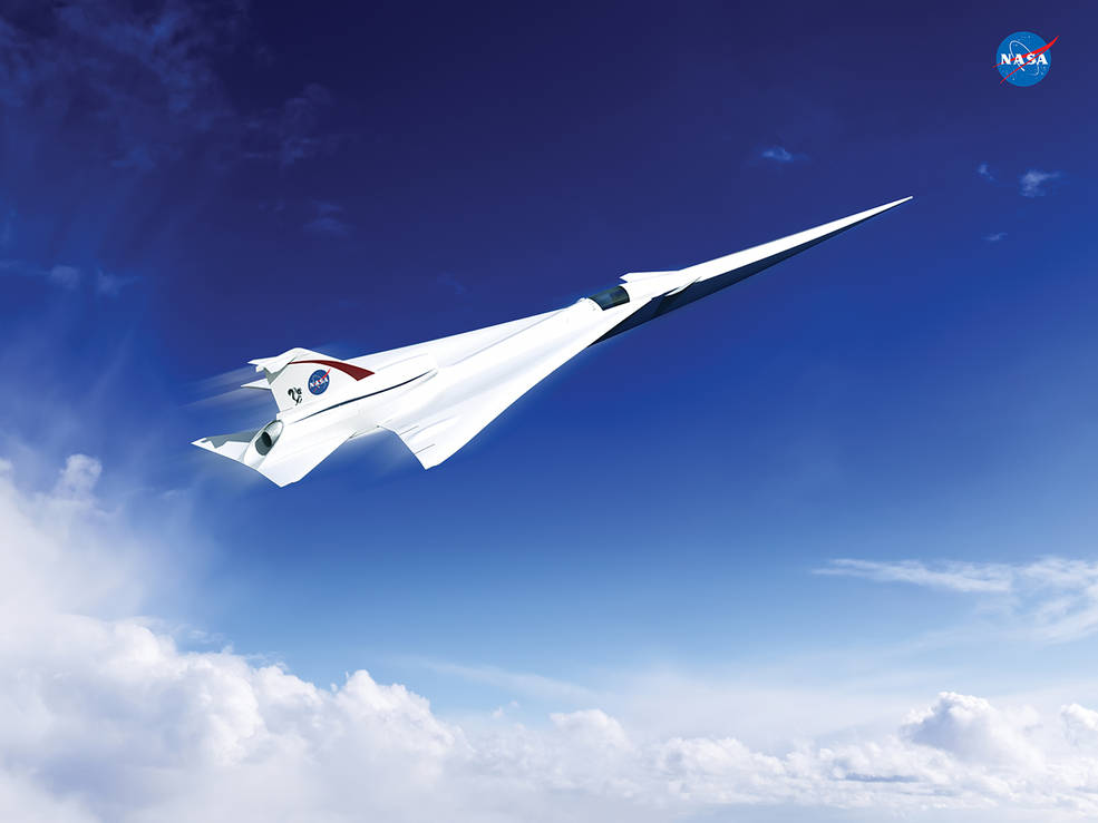 Concepto artístico del posible diseño de X-plane, la aeronave de demostración supersónica de transporte.